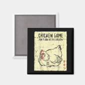 Aimant Jeu de poulet Ne regardez pas Game Over Citation d (Recto/Verso)