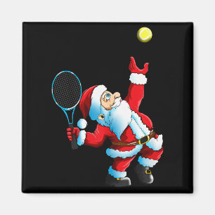 Aimant Jeu de tennis de Noël Santa Claus Raquette de tenn