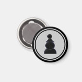 Aimant Jeu d'échecs noir pion (Recto/Verso)