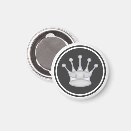 Aimant Jeu d'échecs Reine blanche (Recto/Verso)