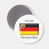 Aimant Jeu Drapeau Rheinland-Pfalz (Recto/Verso)