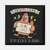 Aimant Jeu du poulet N'regarde pas le poulet (Devant)