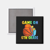 Aimant Jeu En 6E Année Premier Jour De L'École Basketball (Recto/Verso)