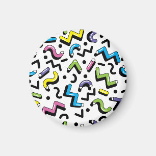 Aimant Jeu géométrique : Motif de formes de Doodles
