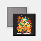 Aimant Jeu Halloween, Contrôleur Citrouille, Gamer (Recto/Verso)