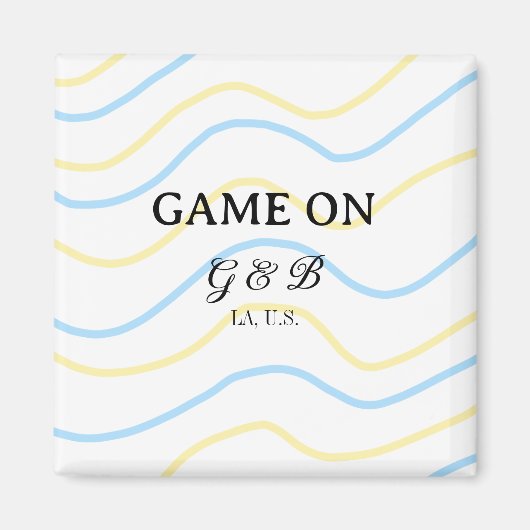 Aimant Jeu sur ajouter le nom du couple lieu de la fête d (Devant)