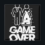 Aimant Jeu sur Glitch Bride Groom Drôle Mariage<br><div class="desc">Jeu sur Glitch Bride Groom Drôle Mariage</div>