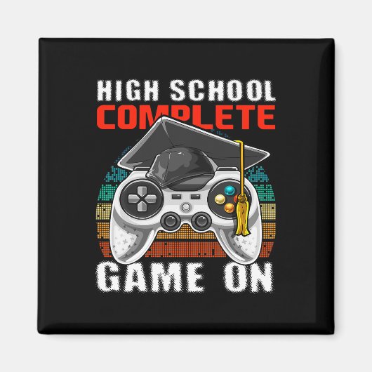Aimant Jeu Vidéo Complet de l'école Cadeau Graduation Sen (Devant)