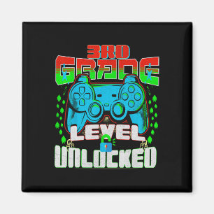 Aimant Jeu vidéo déverrouillé de 3e année Retour à l'écol