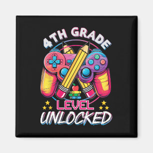 Aimant Jeu vidéo déverrouillé de 4e année à l'école