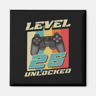 Aimant Jeu Vintage 25e anniversaire cadeau garçon 25 ans