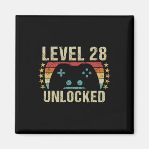 Aimant Jeu Vintage 28e anniversaire cadeau garçon 28 ans