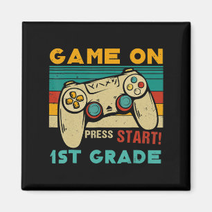 Aimant Jeu vintage sur la presse Début 1ère classe Gamer