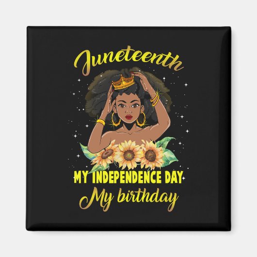 Aimant Jeudi Mon Fête de l'Indépendance Mon Anniversaire (Devant)