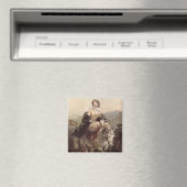 Aimant Jeune femme à cheval (In Situ (Lave-vaisselle))