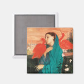 Aimant Jeune femme avec Ibis Fine Art par Edgar Degas (Recto/Verso)