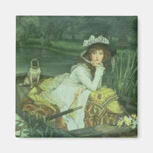 Aimant Jeune femme de James Tissot dans un bateau, ou