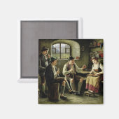 Aimant Jeune femme jouant à une cithare (Recto/Verso)