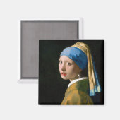 Aimant Jeune fille à oreille perle, Johannes Vermeer, 166 (Recto/Verso)