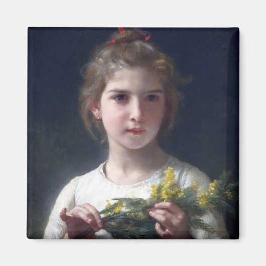 Aimant Jeune fille au mimosa, Bouguereau (Devant)