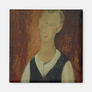 Aimant Jeune homme avec Waistcoat noir, 1912 (l'huile