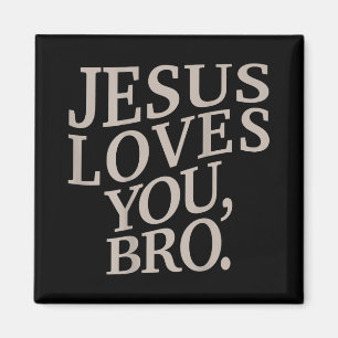 Aimant Jeune Jésus vous aime Bro Amusant Christian Garçon