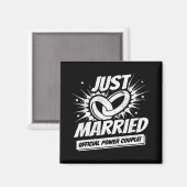 Aimant Jeune marié - Couple de lune de miel de mariage - (Recto/Verso)