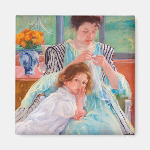 Aimant Jeune mère coudre, Mary Cassatt