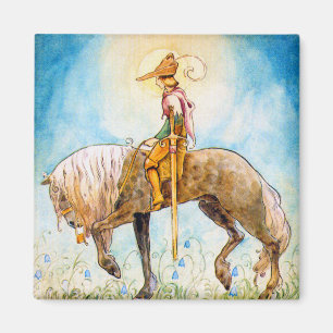 Aimant Jeune prince sur un cheval