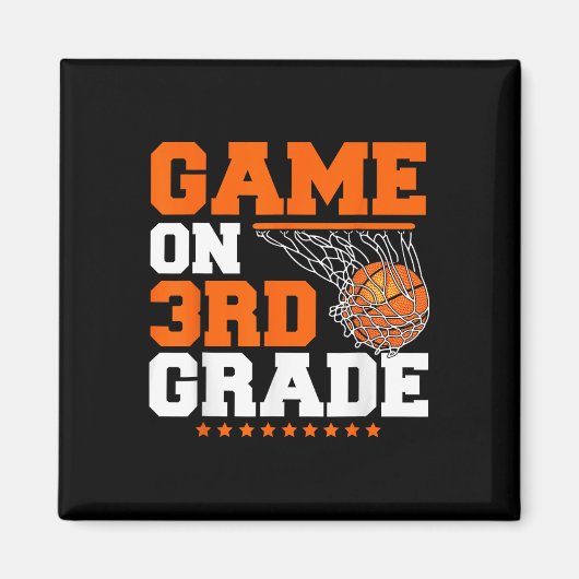 Aimant Jeux Amusants Sur Le Basket De Troisième Année Pre (Devant)