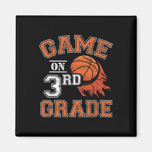 Aimant Jeux Amusants Sur Le Basket De Troisième Année Pre (Devant)