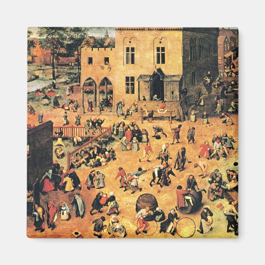 Aimant Jeux pour enfants, peinture artistique, (Devant)