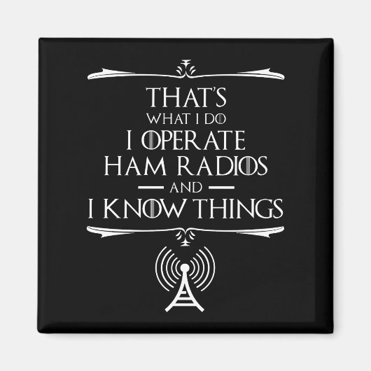 Aimant J'Exploite Des Radios De Jambon Et Je Connais Les  (Devant)