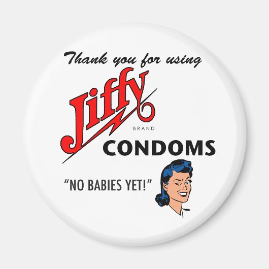 Aimant Jiffy Brand Condom Gear ! (Devant)