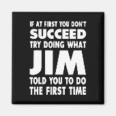 Aimant Jim Nom Personnalisé Anniversaire Amusant Noël Pla (Devant)