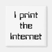 Aimant J'imprime Internet (Devant)