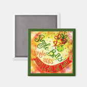 Aimant Jingle Bells All Way Festive Noël (Recto/Verso)