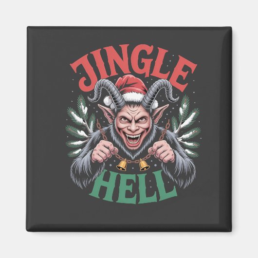 Aimant Jingle Enfer Noël Krampus Evil Noël (Devant)