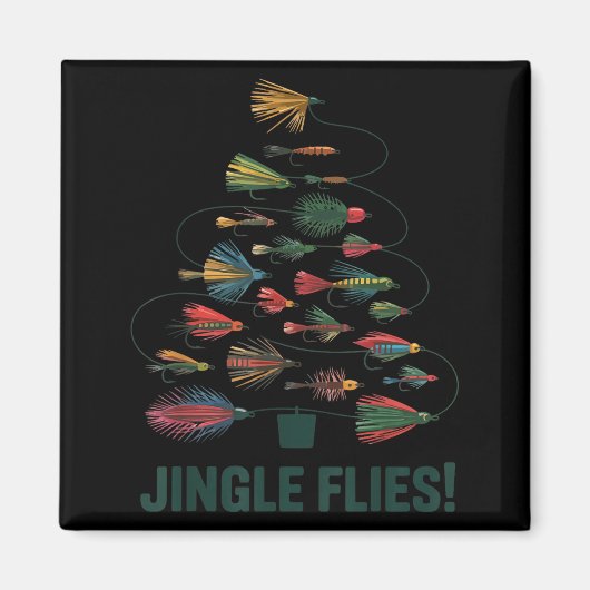 Aimant Jingle Flies Funny Fly Fishing Lure Christmas Paja (Devant)