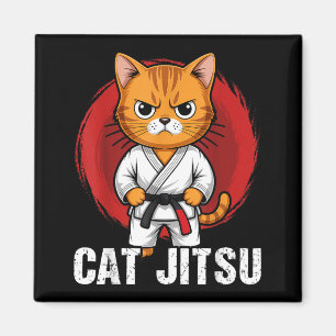 Aimant Jiu Jitsu Kawaii chat Drôle de BJJ ou Grappling MM