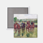 Aimant Jockeys et chevaux de course, Edgar Degas (Recto/Verso)