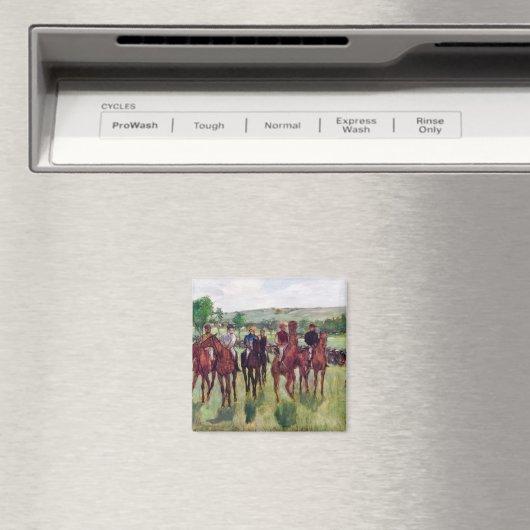 Aimant Jockeys et chevaux de course, Edgar Degas (In Situ (Lave-vaisselle))