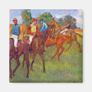 Aimant Jockeys et chevaux de course, Edgar Degas