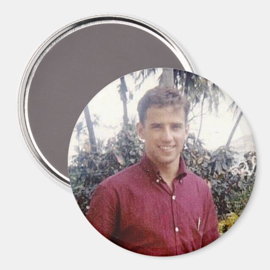 Aimant Joe Biden jeune hot stylisé (Recto/Verso)