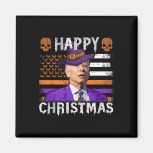 Aimant Joe Biden Joyeux Halloween Joyeux Noël NOUS Drapea