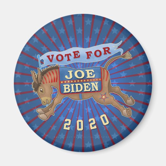 Aimant Joe Biden pour le président 2020 Démocrate Donkey (Devant)