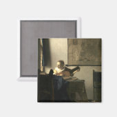 Aimant Johannes Vermeer Femme avec un trait (Recto/Verso)