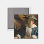 Aimant Johannes Vermeer - Fille avec une Flûte (Recto/Verso)