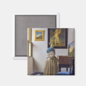 Aimant Johannes Vermeer - Lady debout dans une virginale (Recto/Verso)