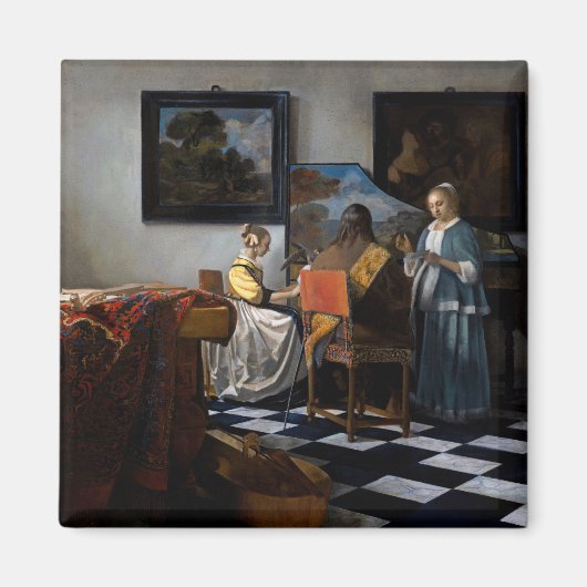Aimant Johannes Vermeer - Le Concert (Devant)